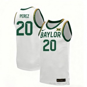 Maikcol Perez #20 Baylor White Men Basketball Jersey | Exclusive Collegiate Fan Merchandise 52309352