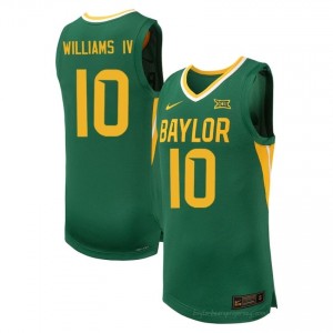 #10 Isaac Williams IV Bears Green Men Jersey | Authentic High School Basketball Team Merchandise 92587721