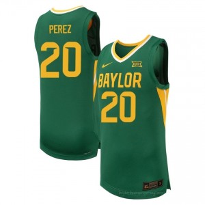 #20 Maikcol Perez Bears Green Men Jersey | Authentic University Basketball Team Merchandise 90084944