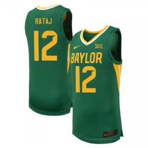 #12 Michael Rataj Bears Green Men Jersey | Authentic College Basketball Team Merchandise 97295658