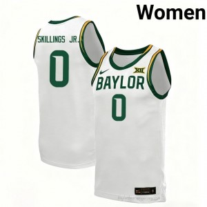 Dan Skillings Jr. #0 Baylor White Women Basketball Jersey | Exclusive Collegiate Fan Merchandise 88052984