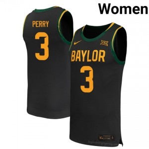 Baylor Bears #3 Drew Perry Black Women Jersey | Premium High School Basketball Fanwear 76819578