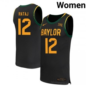 Baylor Bears #12 Michael Rataj Black Women Jersey | Premium Player Basketball Fanwear 75109084