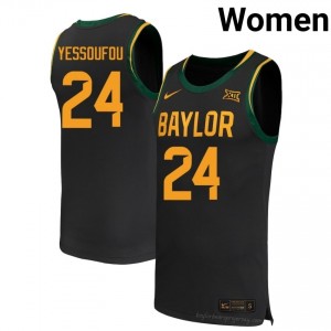 Baylor Bears #24 Tounde Yessoufou Black Women Jersey | Premium Player Basketball Fanwear 78713107
