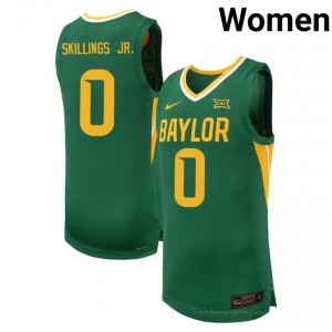 #0 Dan Skillings Jr. Bears Green Women Jersey | Authentic NCAA Basketball Team Merchandise 25307632
