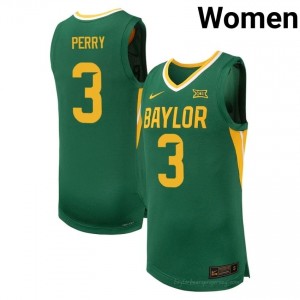 #3 Drew Perry Bears Green Women Jersey | Authentic College Basketball Team Merchandise 56168717
