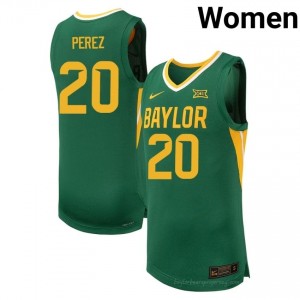 #20 Maikcol Perez Bears Green Women Jersey | Authentic High School Basketball Team Merchandise 51457679