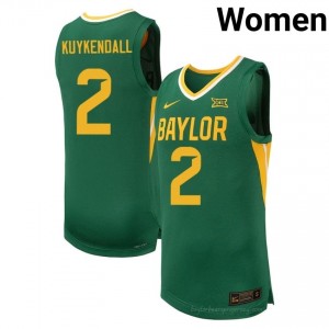 #2 Will Kuykendall Bears Green Women Jersey | Authentic NCAA Basketball Team Merchandise 87007497