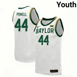 Caden Powell #44 Baylor White Youth Basketball Jersey | Exclusive Collegiate Fan Merchandise 18333616