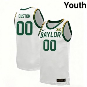 Custom #00 Baylor White Youth Basketball Jersey | Exclusive Collegiate Fan Merchandise 54144046