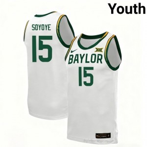 Mayo Soyoye #15 Baylor White Youth Basketball Jersey | Exclusive Collegiate Fan Merchandise 62138137