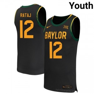 Baylor Bears #12 Michael Rataj Black Youth Jersey | Premium NCAA Basketball Fanwear 49763847