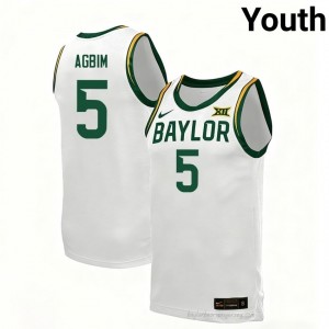 Obi Agbim #5 Baylor White Youth Basketball Jersey | Exclusive Collegiate Fan Merchandise 88058736