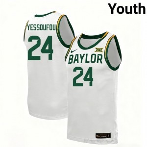 Tounde Yessoufou #24 Baylor White Youth Basketball Jersey | Exclusive Collegiate Fan Merchandise 97601819