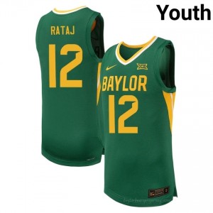 #12 Michael Rataj Bears Green Youth Jersey | Authentic High School Basketball Team Merchandise 74485575